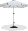 Amalfi - Patio Umbrella - Black Base / Black Pole