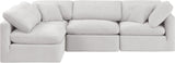 Indulge - Velvet 4 Piece Modular Sectional