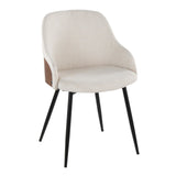 Bacci - Chair (Set of 2) - Black Metal, Walnut Wood