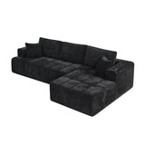 L - Shaped Sectional Sofa With Cup Holders & Side Pockets