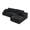 L - Shaped Sectional Sofa With Cup Holders & Side Pockets