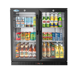 35 in. Two-Door Back Bar Refrigerator - 7.4 Cu Ft. BC-2DSW-BK