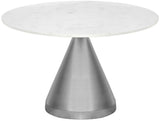 Emery - Marble/Stone Dining Table - White