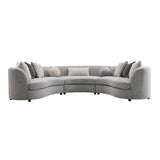 Ivria - Sectional Sofa With 9 Pillows - Gray Boucle