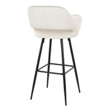 Margarite - 30" Fixed-Height Barstool - Black Metal (Set of 2)