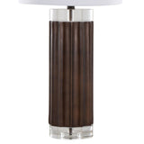 Cylinder - Fluted 29.25" Polyresin Table Lamp (Set of 2) - Dark Brown