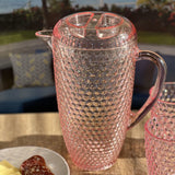 Diamond Cut Unbreakable Plastic Water Pitcher With Lid