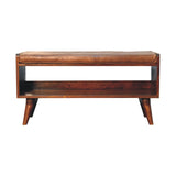 Solid Wood Bench With Upholstered Sea