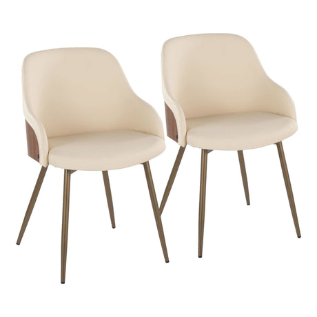 Bacci - Chair (Set of 2) - Antique Copper Metal, Walnut Wood