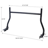 Heavy Duty Extendable Steel Truck Ladder Rack (Set of 2) - Black
