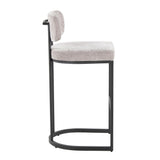 Demi - Fixed-Height Barstool (Set of 2) - Black Metal Base
