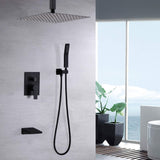 Wall Mount Shower System With High Pressure 10" Shower Head And Handheld