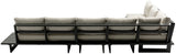 Maldives - 5 Piece Water Resistant Outdoor Patio Modular Sectional With Gray Base