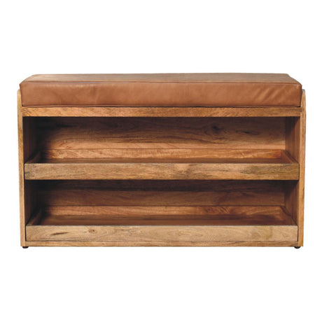 Buffalo - Hide Pull Out Shoe Storage Bench