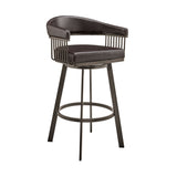 Bronson - Swivel Bar Stool - Java Brown Finish