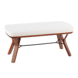 Folia - Mid-Century Modern Bench - Walnut Wood