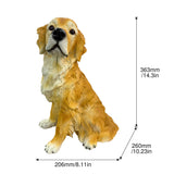 Golden Retriever Garden Statue, Dog Ornament For Backyards - Yellowish-Brown