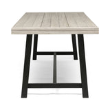 Equilibrium - Outdoor Dining Table With Wooden Frame And Slat Top