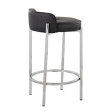 Chloe - Contemporary Counter Stool (Set of 2) - Chrome Frame