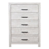 Modern Style 5 Drawer Chest In Natural Rustic Wood With Clean Lines And Spacious Storage