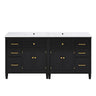 2 Piece Freestanding Bathroom Vanity Set With Sink Top, Reversible Dual Layout