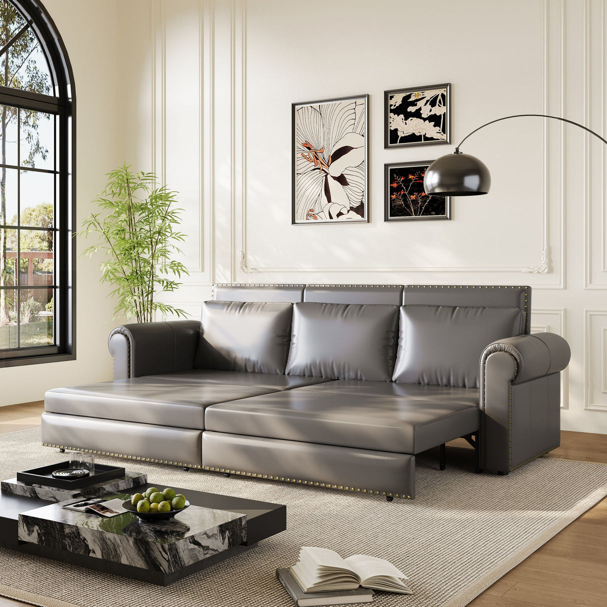 Chesterfield Sofa & Pull Out Bed