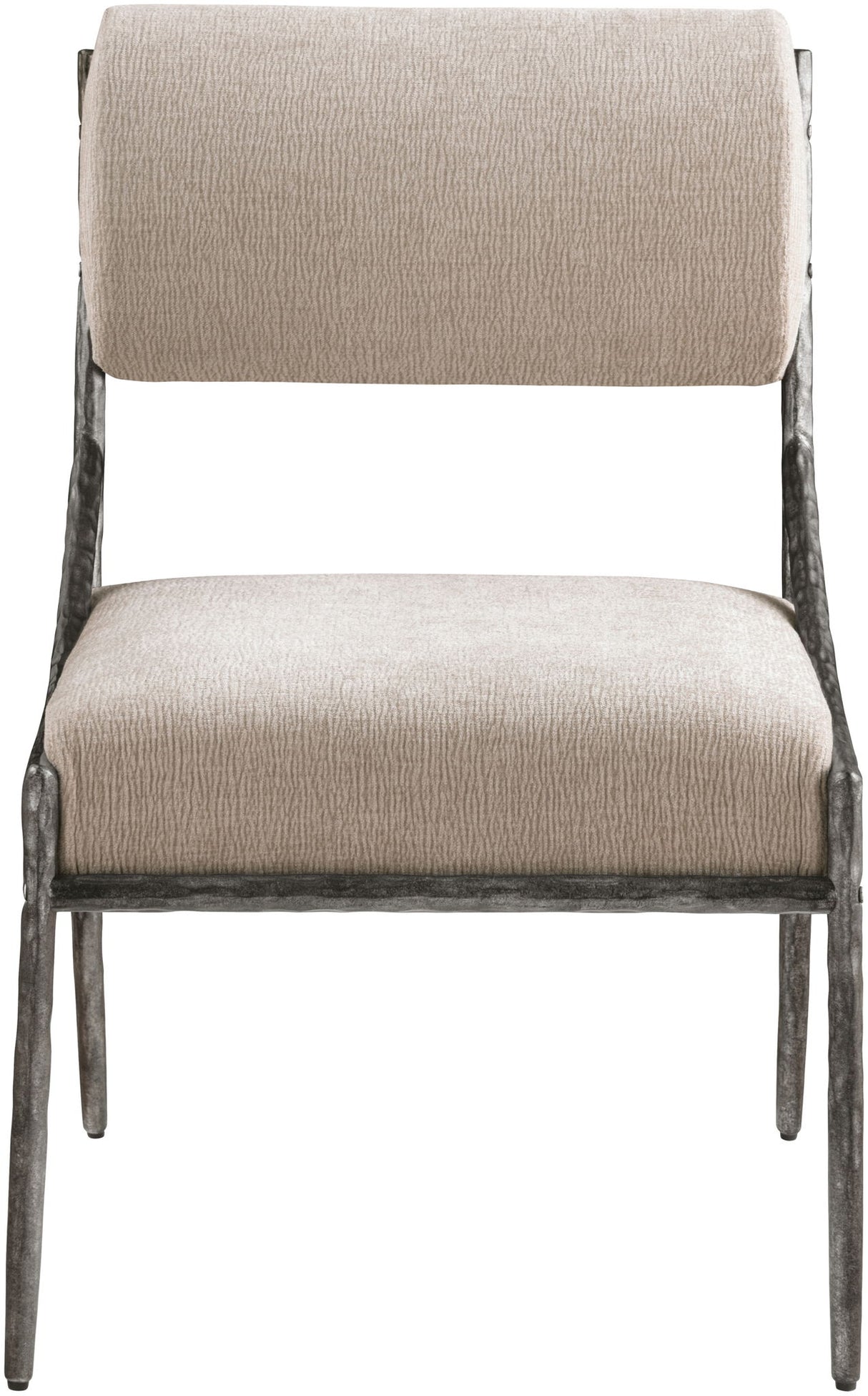 Bastille - Upholstered Dining Side Chair (Set of 2) - Silver Frame