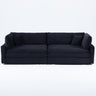 Elegant Corduroy Sofa With Throw Pillows And Backrests