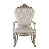 Gorsedd - Arm Chair (Set of 2) - Cream Fabric & Golden Ivory