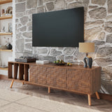 TV Stand, Cabinet For Living Room, Fits TVs Up To 80" - Walnut