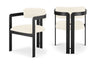 Aurum - Vegan Leather Upholstered Dining Chair With Graphite Black Base (Set of 2)