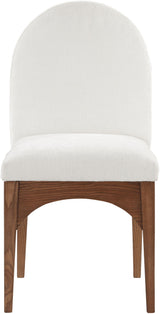 Waldorf - Chenille Dining Side Chair With Brown Legs