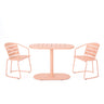 3 Piece Elegant Outdoor Bistro Set With 2 Chairs And Oval Table