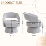 Swivel Barrel Chair With 360 Degree Rotation