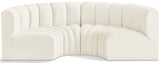 Arc - Velvet 4 Piece U-Shaped Modular Sofa