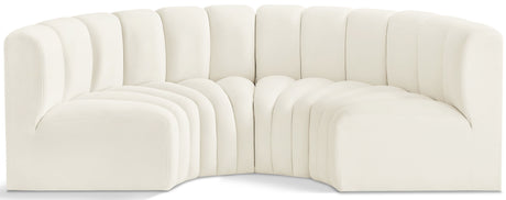 Arc - Velvet 4 Piece U-Shaped Modular Sofa