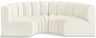 Arc - Velvet 4 Piece U-Shaped Modular Sofa