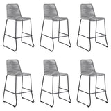 Shasta - 30" Outdoor Metal And Rope Stackable Barstool