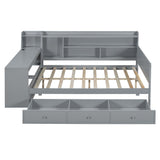 Daybed With 3 Drawers USB Ports And Desk