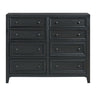 8 Drawer Dresser With Framed Fronts And Smooth Metal Glides