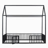 Metal House Bed With Fence And Door