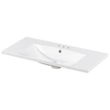 Single Bathroom Basin Sink, Vanity Top Only With 3 Faucet Holes