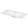 Single Bathroom Basin Sink, Vanity Top Only With 3 Faucet Holes