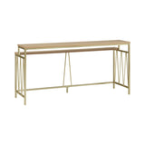 Santorini - 72" Rectangle Wood Console Table - Natural / Brando Brass