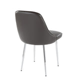 Marcel - Contemporary Dining Chair (Set of 2) - Chrome Frame