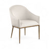 Ferro - Upholstered Dining Arm Chair With Brushed Gold Legs