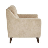 Carly - Upholstered Contemporary Armchair - Espresso Wood