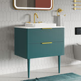 Elena - Modern Bathroom Vanity With Sink With Ample Storage, 2 Soft Close Drawers