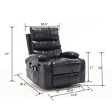 Cozy Electric Power Lift Recliner Chair Sofa For Elderly With Vibration Massage And Lumbar Heat