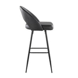 Renee - Upholstered Fixed-Height Barstool (Set of 2) - Black Base